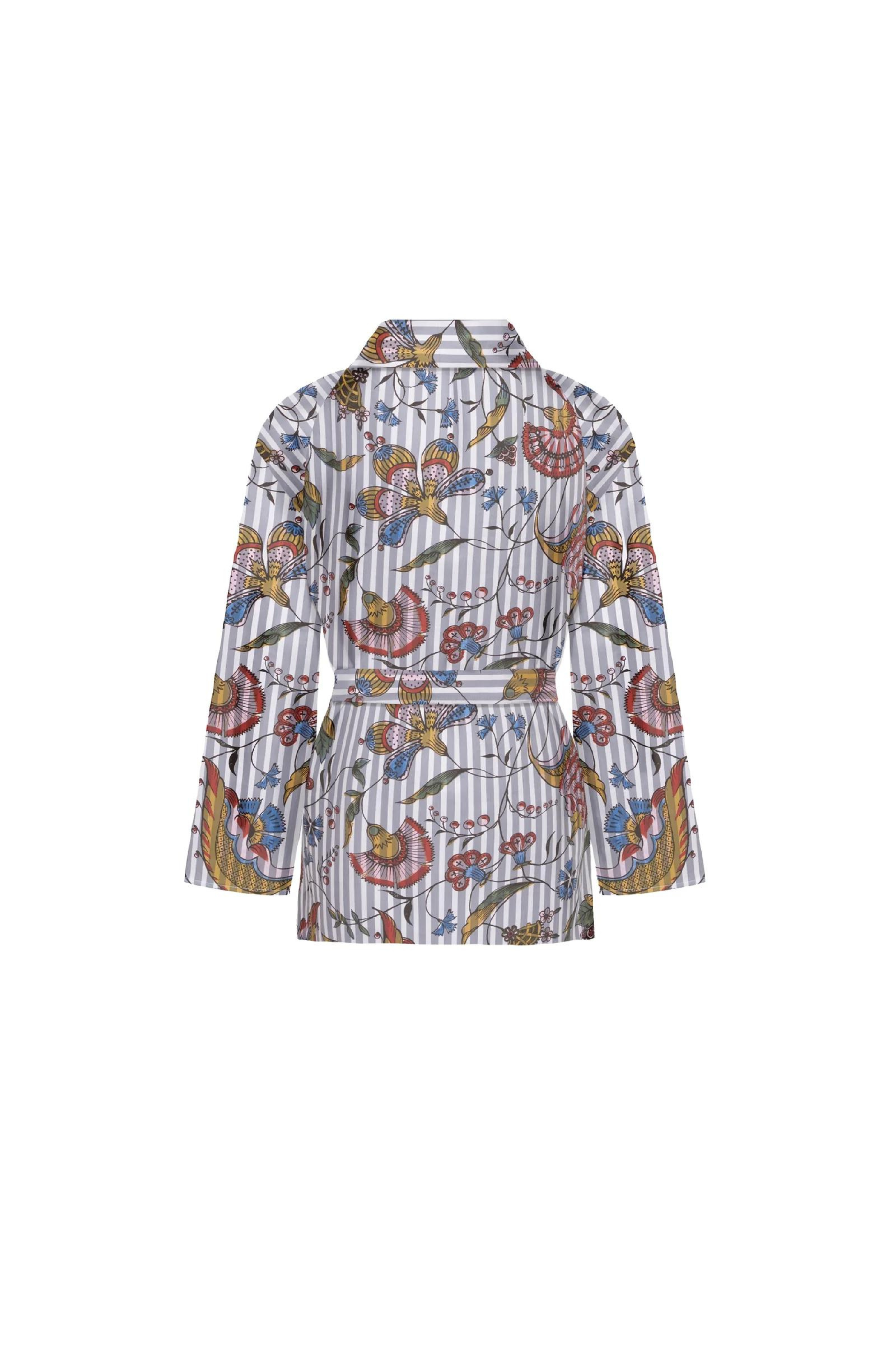 Kimono Antoinette Poisson rayé Gris