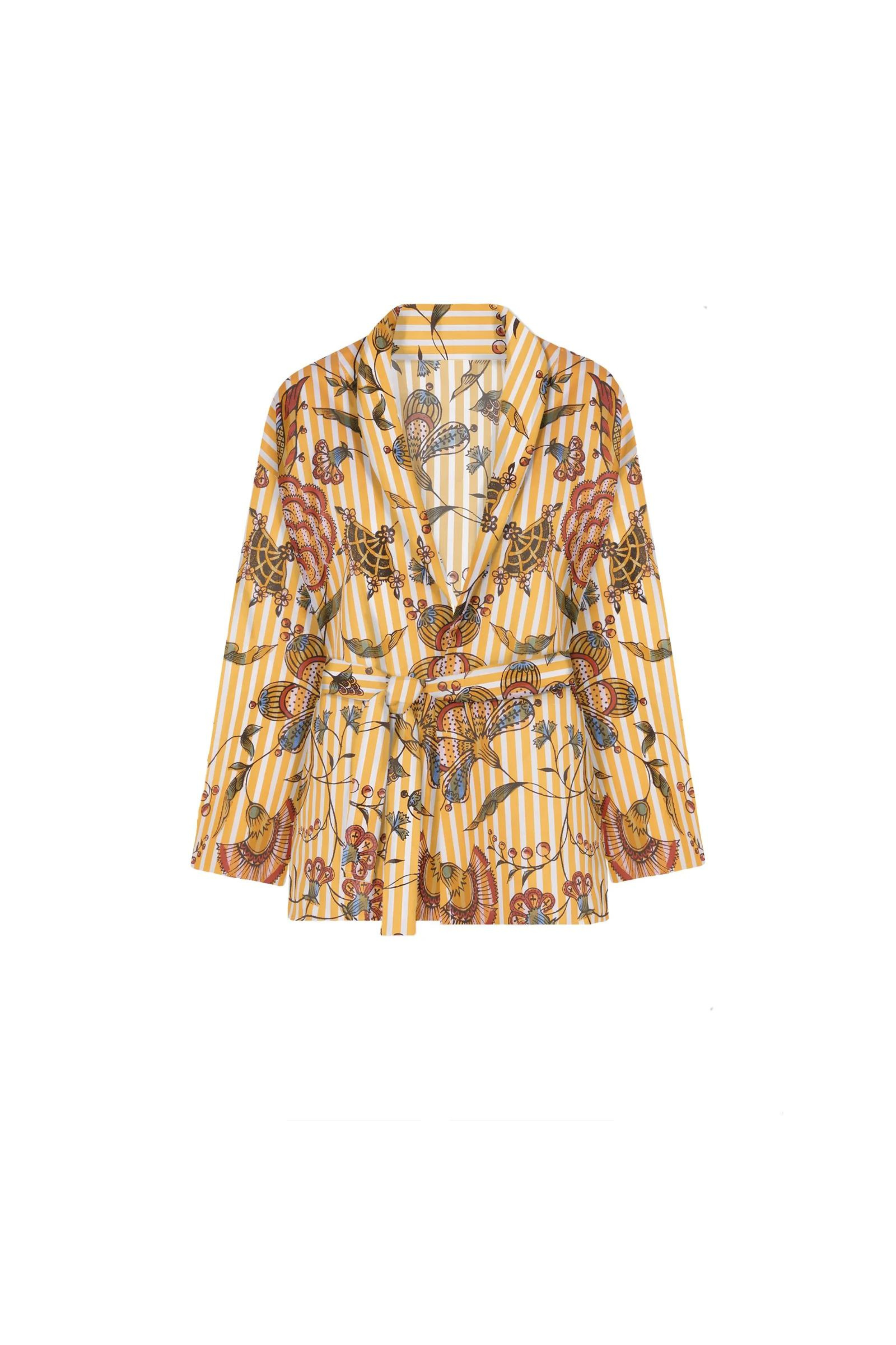 Kimono Antoinette Poisson rayé Ocre