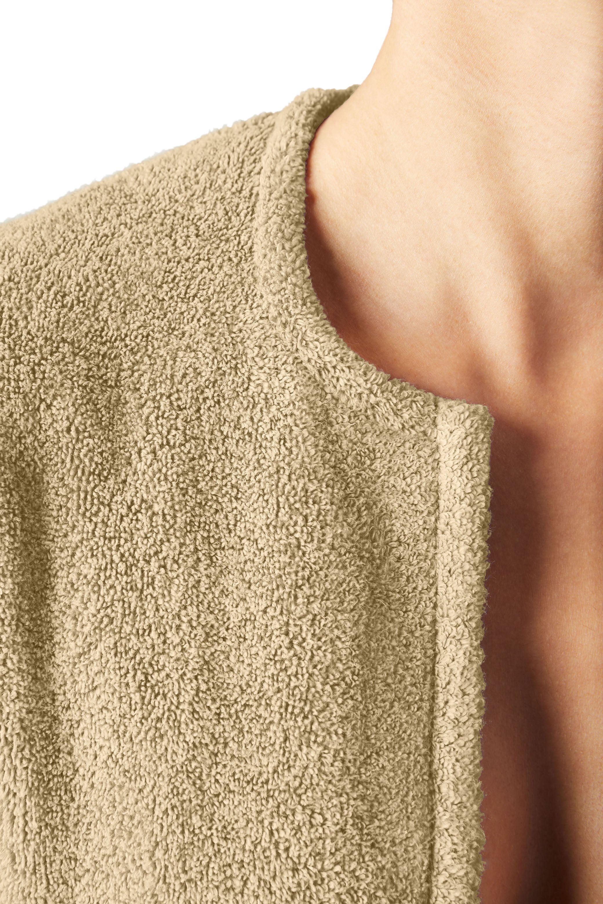 veste de plage en éponge beige sable cap d'arsène made in france