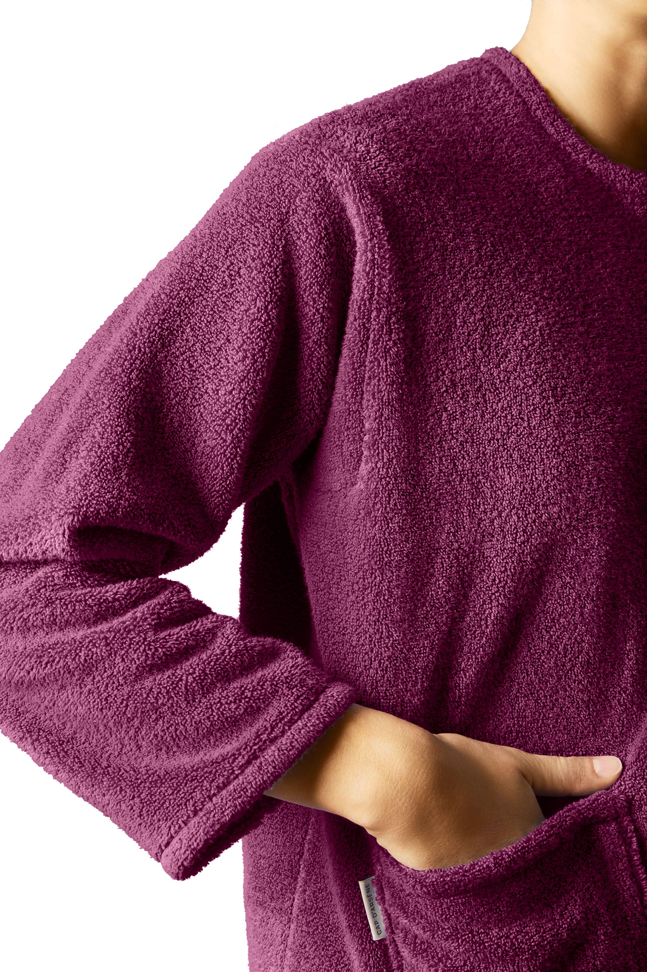 veste de plage en éponge magenta cap d'arsène made in france